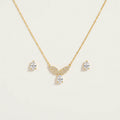 Angel Wings Drop Necklace Set