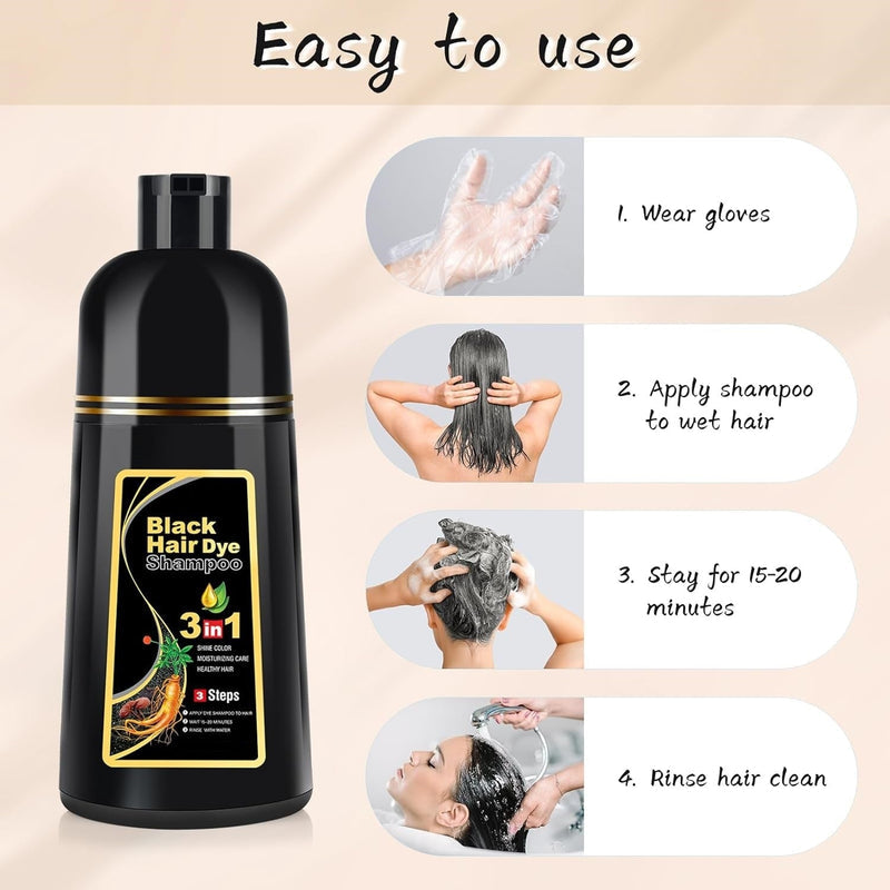 Hair Dye Shampoo -  (500ml)