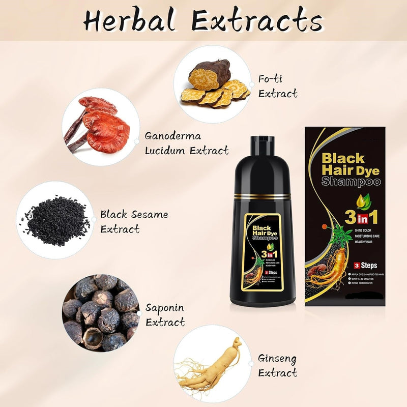 Hair Dye Shampoo -  (500ml)